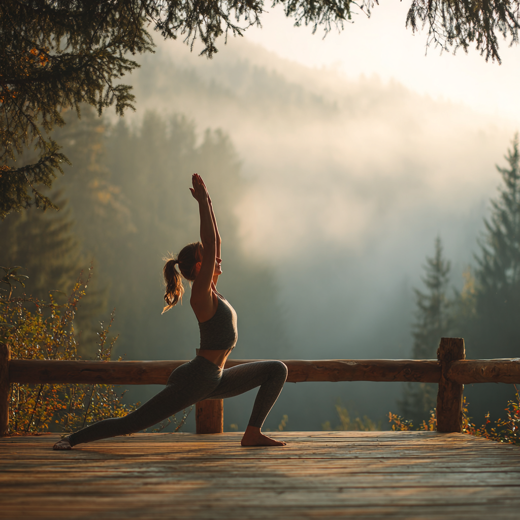 Інструктор йоги демонструє асану